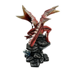 Fire Dragon with Sword Guarding Crystals