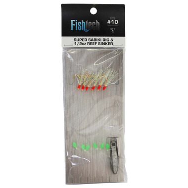 Fishtech Sabiki Rig Super Flash No10 with Sinker
