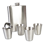 Flask Set with Four Shot Glasses