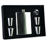 Flask Set with Four Shot Glasses