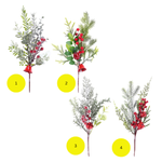 Foliage Berry Pick with Bell 34cm