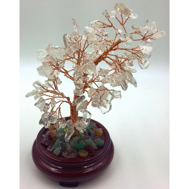 Gemstone Tree Large - Clear Quartz