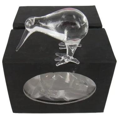 Glass Kiwi Bird Ornament in Box