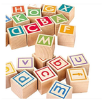 Hape - Pull Along Cart with Stacking Blocks