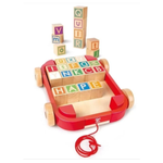 Hape - Pull Along Cart with Stacking Blocks