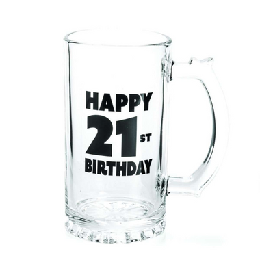 Happy 21st Birthday Beer Stein