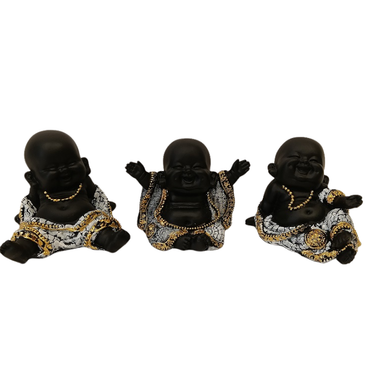 Happy Buddha 8cm 3 Asst