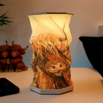 Highland Cow Foldable Lamp 21cm USB Table Lamp