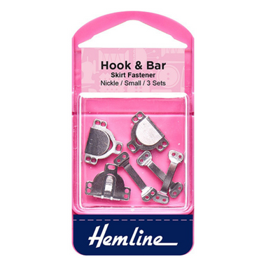 Hook & Bar Nickel Skirt Fastener 3 Sets