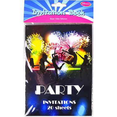 Invitation Pad - Party Bright 20pk
