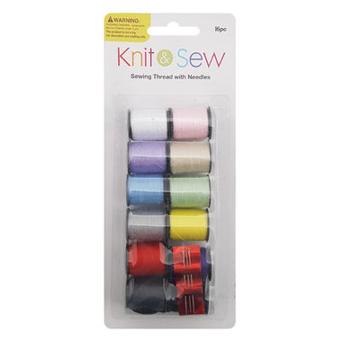 K&S Sewing Thread with Needles 16pc