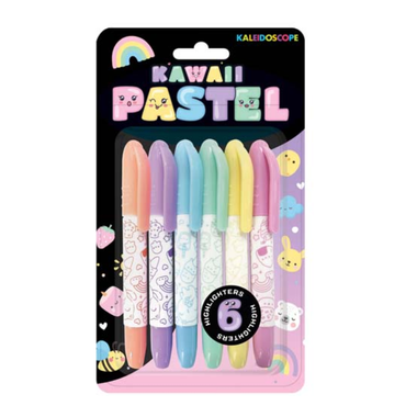 Kaleidoscope Kawaii Pastel Markers 6pc