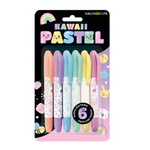 Kaleidoscope Kawaii Pastel Markers 6pc