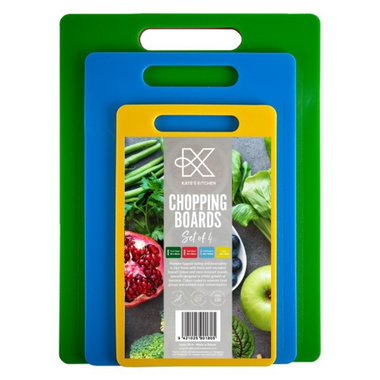 Kates Cutting Board Set Of 4 Coloured