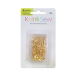 Knit & Sew Safety Pins Brass 22mm 50pc
