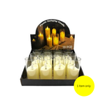 LED Clear Candle Cream 10.5cm