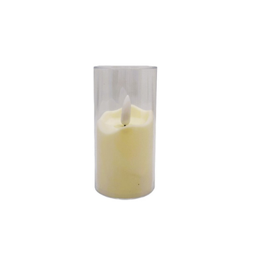 LED Clear Candle Cream 10.5cm