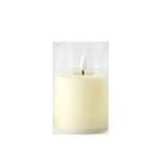 LED Clear Candle White 9.5cm