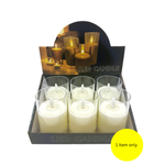 LED Clear Candle White 9.5cm