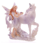 Lilac Glitter Flower Fairy & Unicorn World Figures