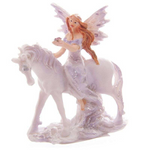 Lilac Glitter Flower Fairy & Unicorn World Figures