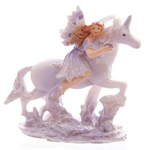 Lilac Glitter Flower Fairy & Unicorn World Figures