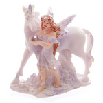 Lilac Glitter Flower Fairy & Unicorn World Figures