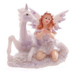 Lilac Glitter Flower Fairy & Unicorn World Figures