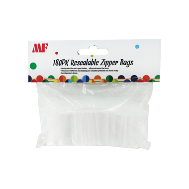 MF Resealable Zipper Bags 3 x 4cm - 180pk
