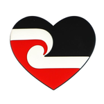 Magnet Soft PVC NZ Maori Flag Heart
