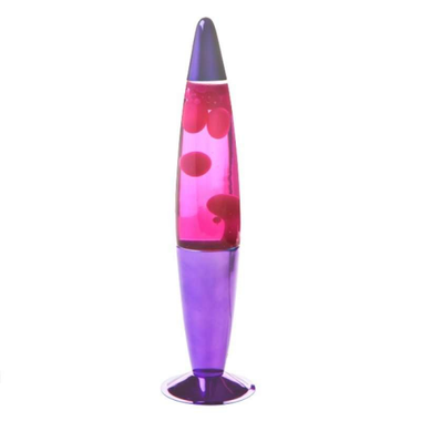 Metallic Peace Motion Lamp - Purple & Pink