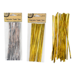 Metallic Twist Ties 50pc