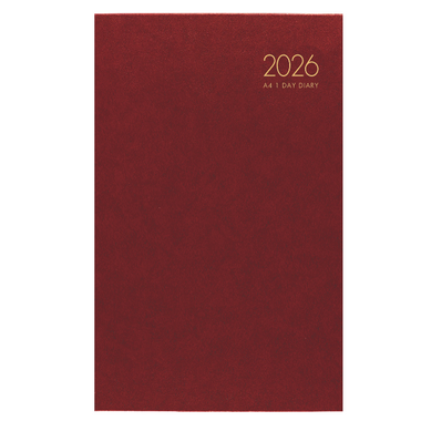 Milford Winsor Red A4 Day to Page Diary