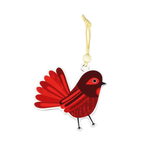 NZ Hanging Ornament Wooden Fantail