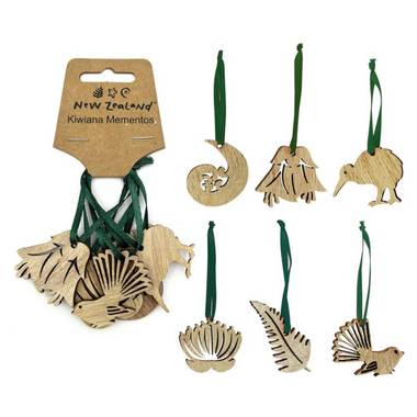 NZ Hanging Ornaments 6pc
