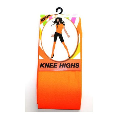 Neon Knee High Stockings - Orange