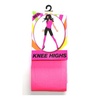 Neon Knee High Stockings - Pink