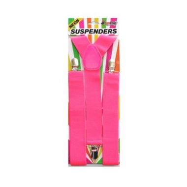 Neon Suspenders - Pink