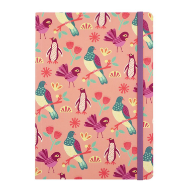 Notebook Peach with Birds