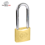 Padlock Tri-Circle Brass 38mm Long shank