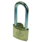 Padlock Tri-Circle Brass 50mm Long shank
