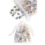 Pastel Letter Tiles Adhesive 150pk