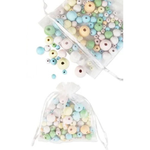 Pastel Wooden Round Beads 120pk