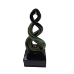 Paua Glass Eternal Knot 9.7cm