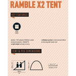 Pavillo Ramble X2 Tent 2.00m x 1.00m x 1.00m