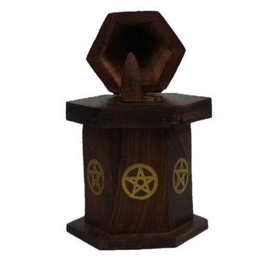 Pentacle Cone Burner with Storage Sheesham