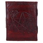 Pentagram Leather Emboss Journal+Lock(SIW) Journals - Plain Paper