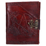Pentagram Leather Emboss Journal+Lock(SIW) Journals - Plain Paper