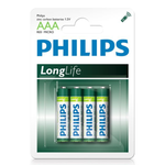 Philips AAA Batteries Zinc 4pk