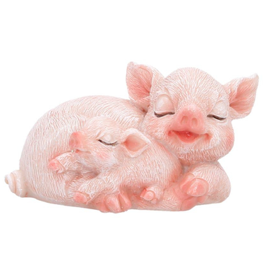 Pig Cuddle 10.8cm Ornament-Statuette